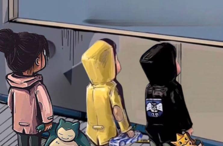 橱窗看车男孩汽车头像制作项目-优优资源网