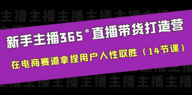 新手主播365°直播带货·打造营，在电商赛道拿捏用户人性取胜（14节课）-优优资源网