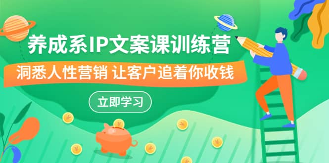 养成系-IP文案课训练营，文案心法的天花板 洞悉人性营销 让客户追着你收钱-优优资源网