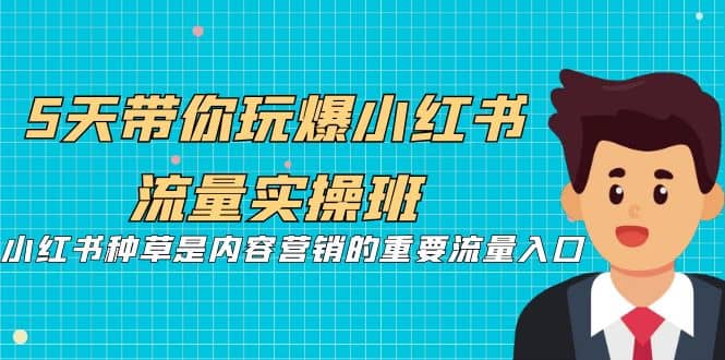 5天带你玩爆小红书流量实操班，小红书种草是内容营销的重要流量入口-优优资源网