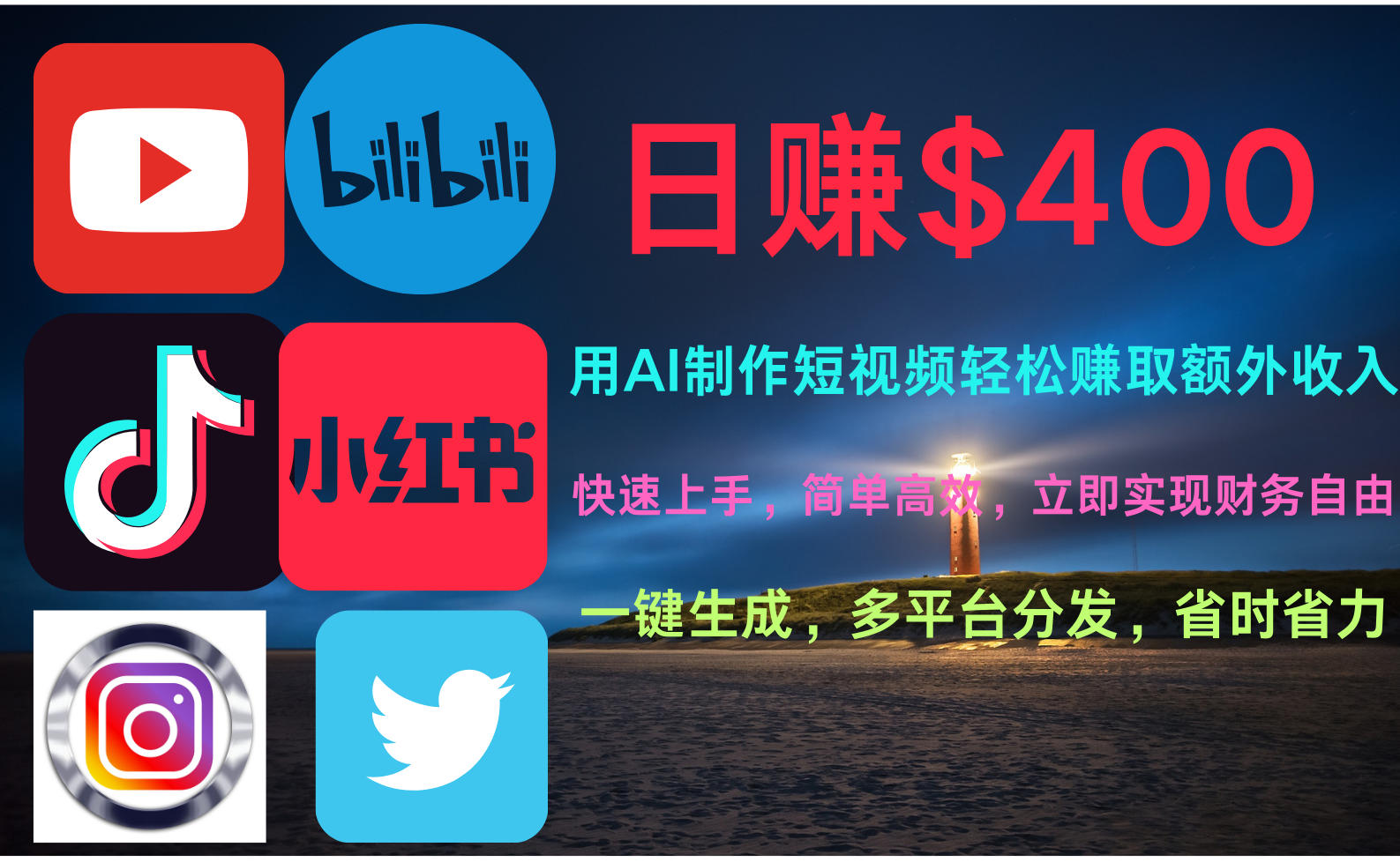 玩转全网视频平台，创造视频就能轻松赚取每天400美金-优优资源网