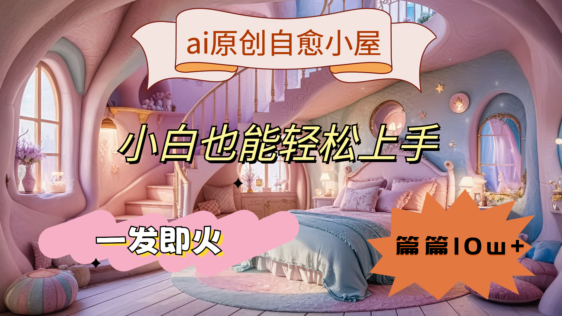 ai原创治愈小屋，小白也能轻松上手，一发即火，篇篇10w+-优优资源网