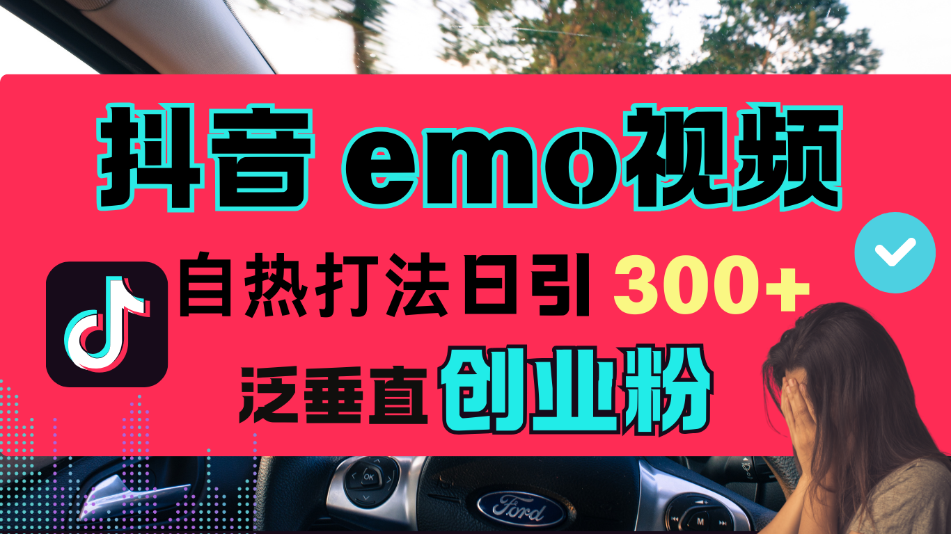 抖音“EMO视频”自热流打法，日引300+泛垂直创业粉-优优资源网