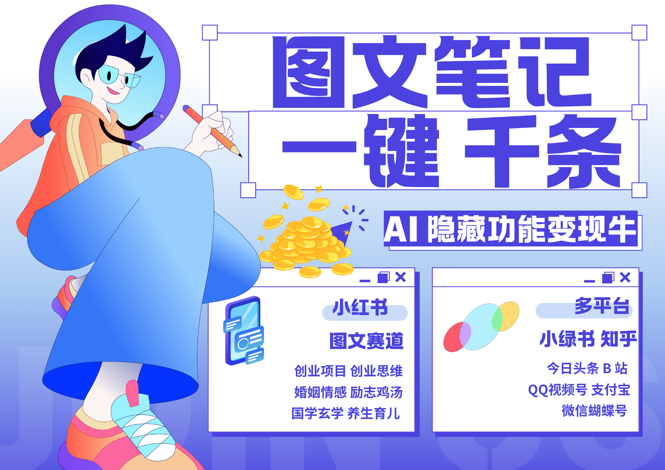 小红书小绿书 秒生图文一键千条 轻松变现3W+-优优资源网