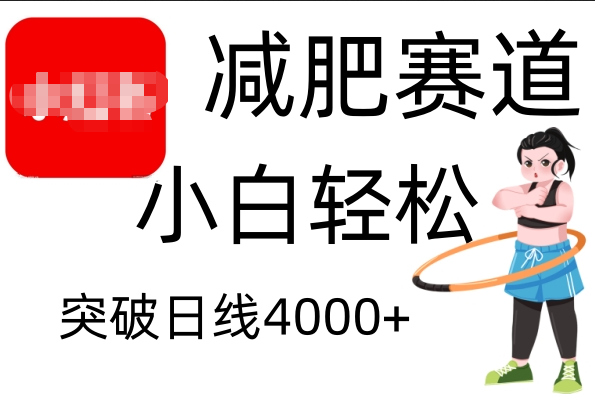 小红书减肥赛道，小白轻松日利润4000+-优优资源网