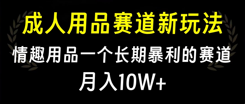 大人用品赛道新玩法，情趣用品一个长期暴利的赛道，月入10W+-优优资源网