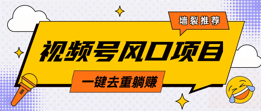 视频号风口蓝海项目，中老年人的流量密码，简单无脑，一键去重，轻松月入过万-优优资源网