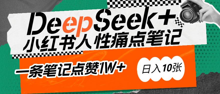 AI赋能小红书爆款秘籍：用DeepSeek轻松抓人性痛点，小白也能写出点赞破万的吸金笔记-优优资源网