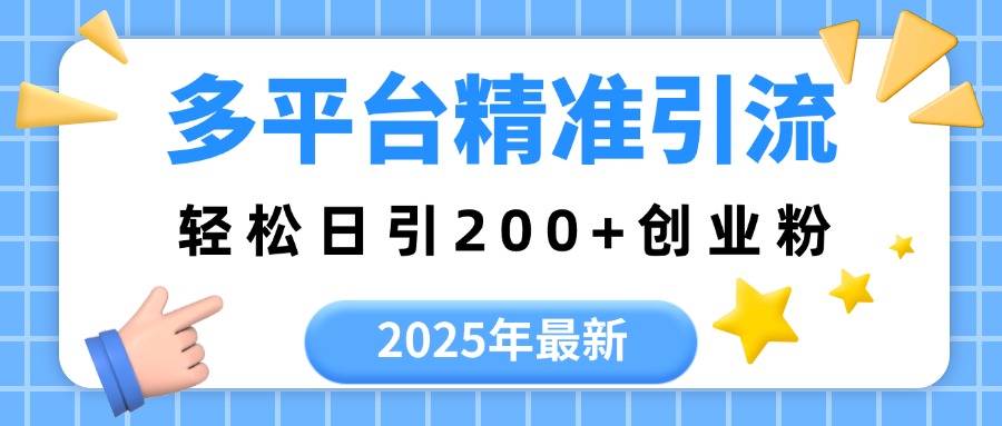 2025年最新多平台精准引流，轻松日引200+-优优资源网