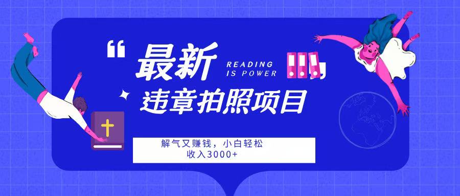 最新违章拍照项目，解气又赚钱，随手一拍，轻松收入3000-优优资源网