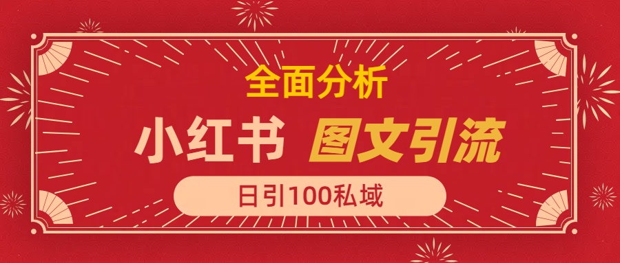 小红书图文引流，全面解析，日引100私域流量是怎样做到的-优优资源网