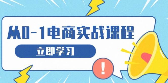 从零做电商实战课程，教你如何获取访客、选品布局，搭建基础运营团队-优优资源网