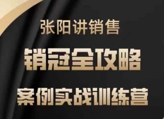张阳讲销售实战训练营，​案例实战训练，销冠全攻略-优优资源网