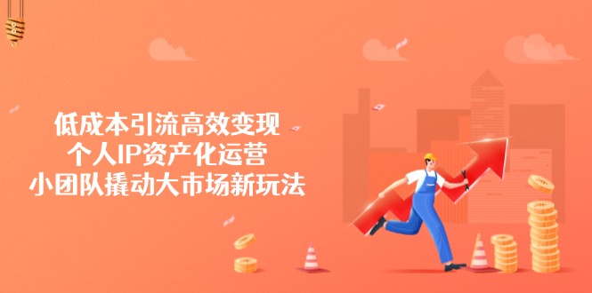 低成本引流高效变现，个人IP资产化运营，小团队撬动大市场新玩法-优优资源网