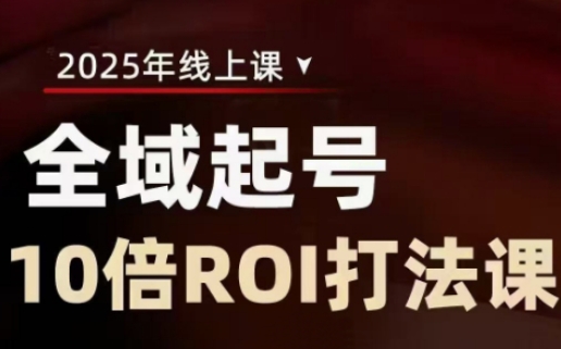 2025全域起号10倍ROI打法课，助你提升直播间的投资回报率-优优资源网