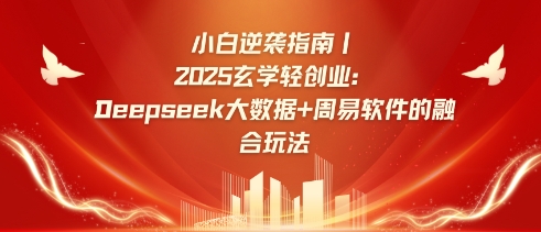 小白逆袭指南，2025玄学轻创业：Deepseek大数据+周易算法的融合玩法-优优资源网