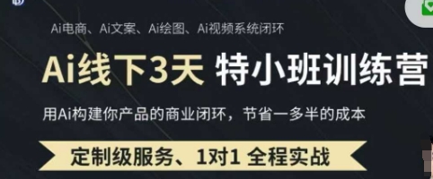 AI实操培训第20-21期线下，0基础保姆级教程，3月最新整理，企业获客、降本增效、打造超级个体-优优资源网