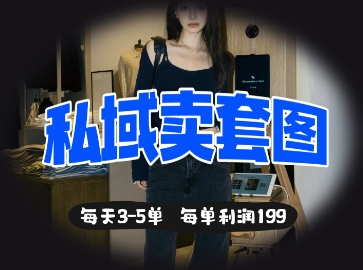 私域卖套图每天3-5单，每单利润99-优优资源网