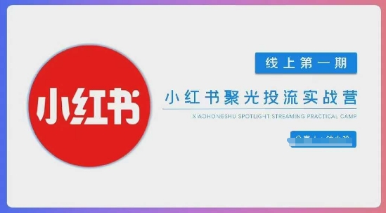 小红书聚光陪跑第一期，教你从0到1玩转小红书聚光投流，搭建小红书付费投流团队，更快的见到效果-优优资源网
