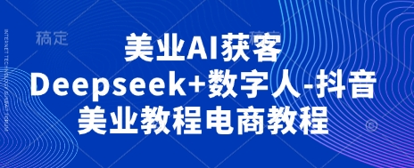 美业AI获客Deepseek+数字人-抖音美业教程电商教程-优优资源网