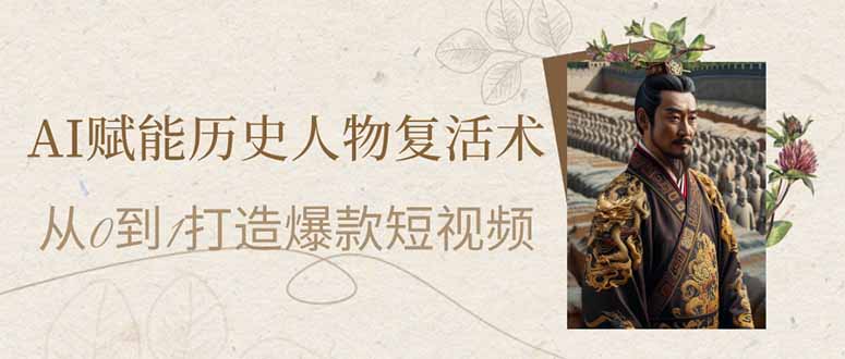 AI赋能历史人物复活术：从0到1打造爆款短视频-优优资源网