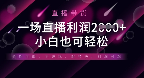半无人直播带货，一场利润数张，适合所有平台玩法，小白也可轻松-优优资源网