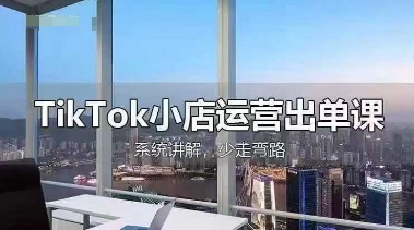 TikTok小店运营出单课，从开店选品、运营出单、发货回款，进行全流程讲解-优优资源网