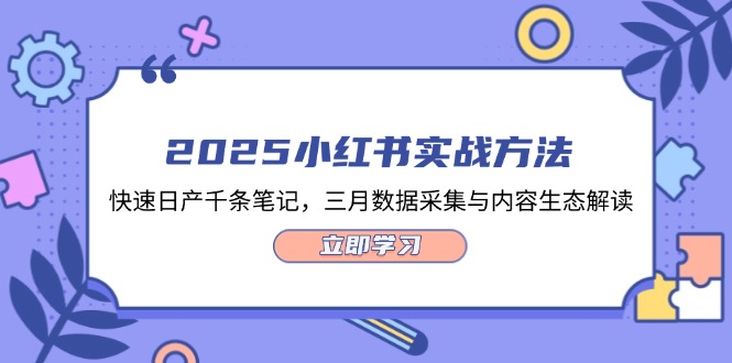 2025小红书实战方法，快速日产千条笔记，三月数据采集与内容生态解读-优优资源网