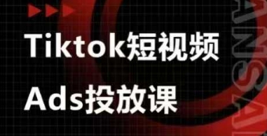 Ads视频投放课，tiktok短视频广告投放课-优优资源网