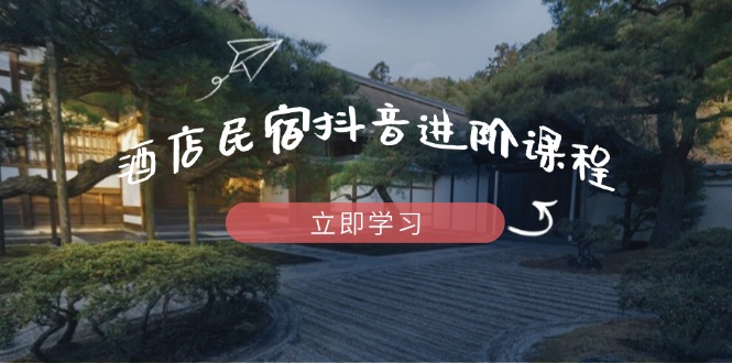酒店民宿抖音进阶课程，掌握流量渠道与推流逻辑，打造爆款内容-优优资源网