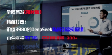 精准打击：价值3980的DeepSeek私域引流实操课，小白实操无门槛，日引精准粉300+-优优资源网