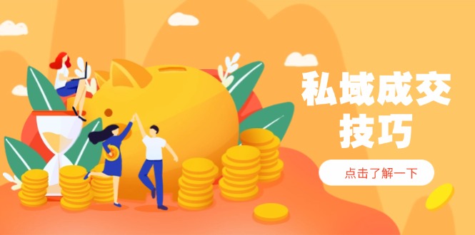 私域成交技巧，帮你从入门到精通，破解四大痛点，快速变现，轻松收钱-优优资源网