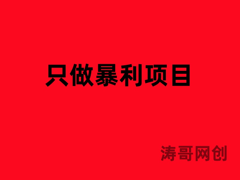 图片[2]-涛哥：为什么一定要做符合这种逻辑的项目？学完直拍大腿-涛哥网创