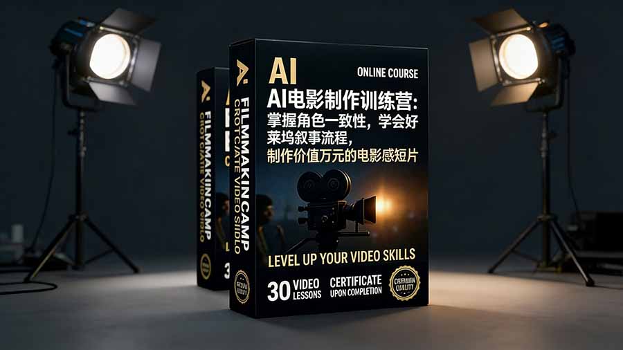 AI电影制作训练营:掌握角色一致性,学会好莱坞叙事流程,制作价值万元的电影感短片-俊哥
