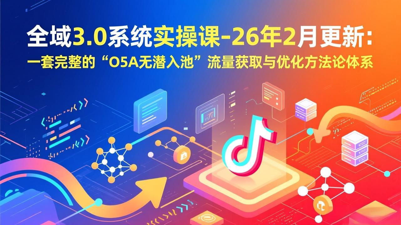 全域3.0系统实操课-26年2月更新：一套完整的“O5A无潜入池”流量获取与优化方法论体系-俊哥