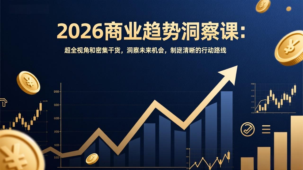 2026商业趋势洞察课:超全视角和密集干货,洞察未来机会,制定清晰的行动路线-俊哥