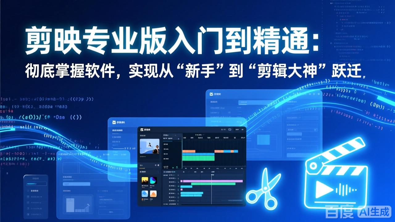 剪映专业版入门到精通：彻底掌握软件，实现从“新手”到“剪辑大神”跃迁-俊哥