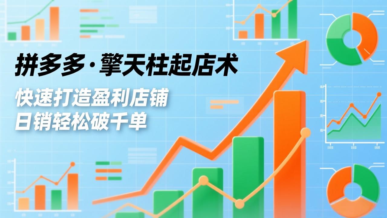 拼多多·擎天柱起店术,爆流布局、利润起飞、不断流,快速打造盈利店铺,日销破千单(更新-俊哥