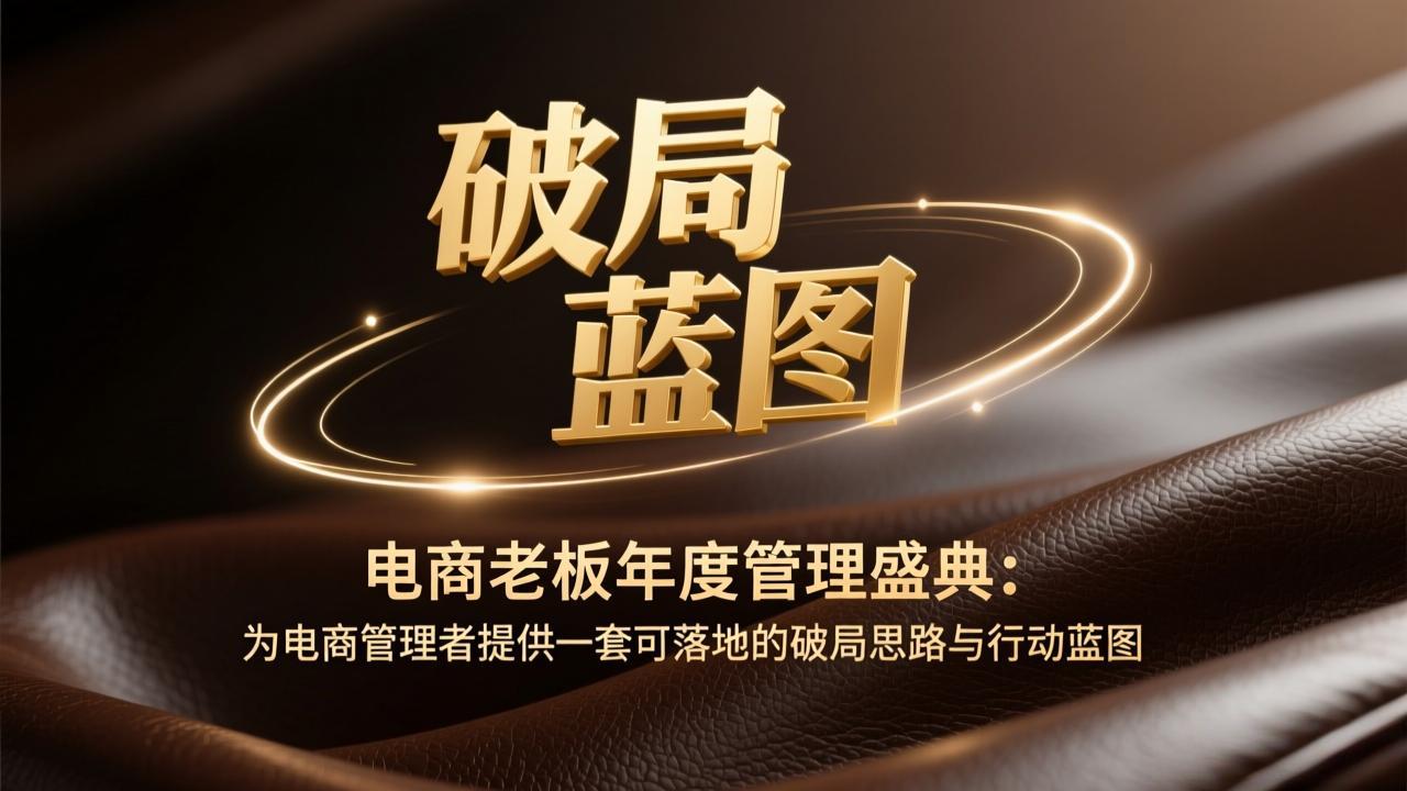 电商老板年度管理盛典：为电商管理者提供一套可落地的破局思路与行动蓝图-俊哥