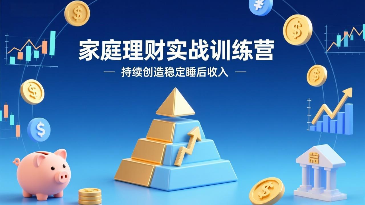 家庭理财实战训练营:从0到1建体系,三阶进阶层层递进,助你持续创造稳定睡后收入-俊哥