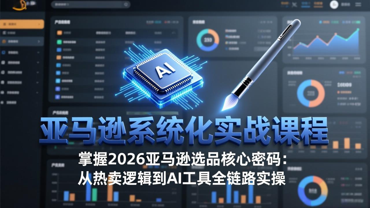 亚马逊系统化实战课-更新3月：2026最新选品方法论，从热卖原因分析到AI作图，提升选品成功率-俊哥