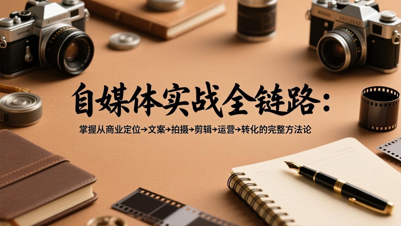 自媒体实战全链路：掌握从商业定位→文案→拍摄→剪辑→运营→转化的完整方法论-俊哥