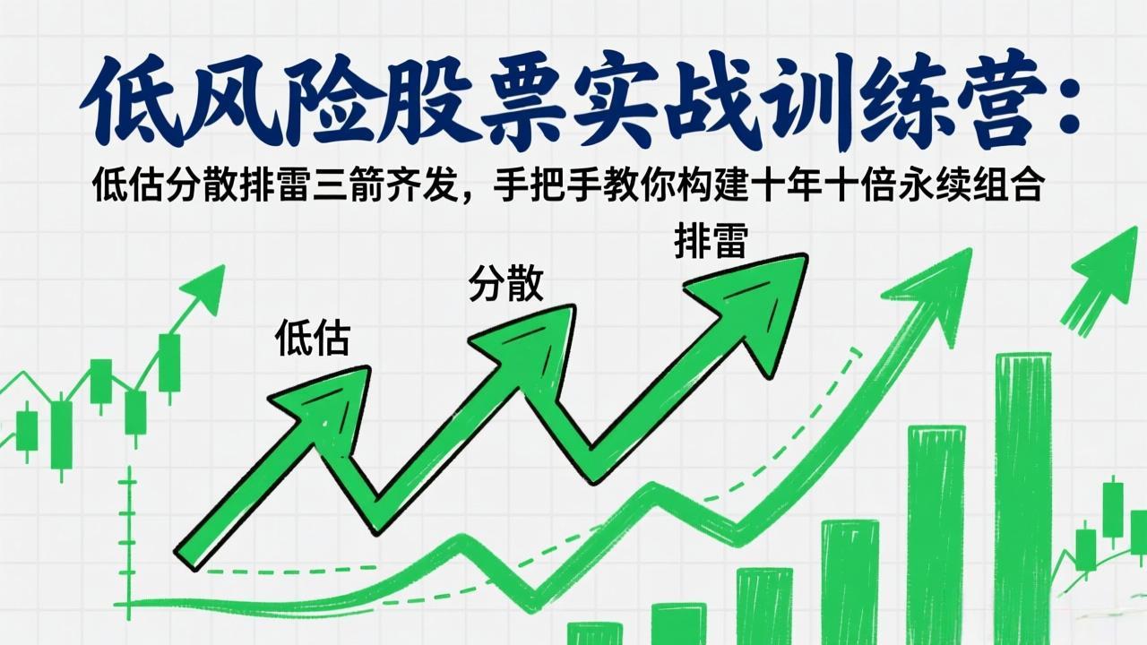 低风险股票实战训练营:低估分散排雷三箭齐发,手把手教你构建十年十倍永续组合-俊哥