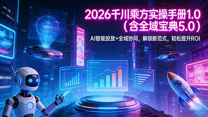 2026 千川乘方实操手册 1.0(含全域宝典 5.0-俊哥