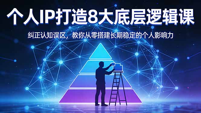 付费文章：个人IP打造8大底层逻辑课：纠正认知误区，教你从零搭建长期稳定的个人影响力-俊哥