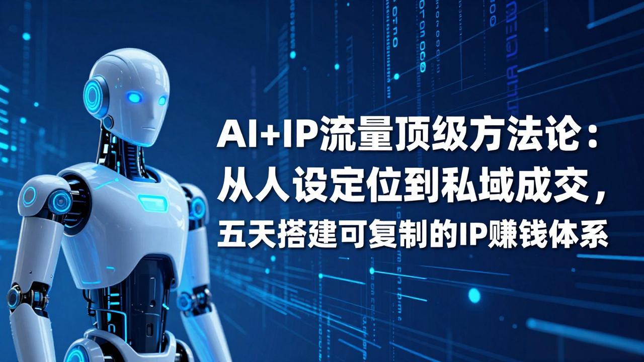 AI+IP顶级方法论：从人设定位到私域成交，五天搭建可复制的IP赚钱体系-俊哥