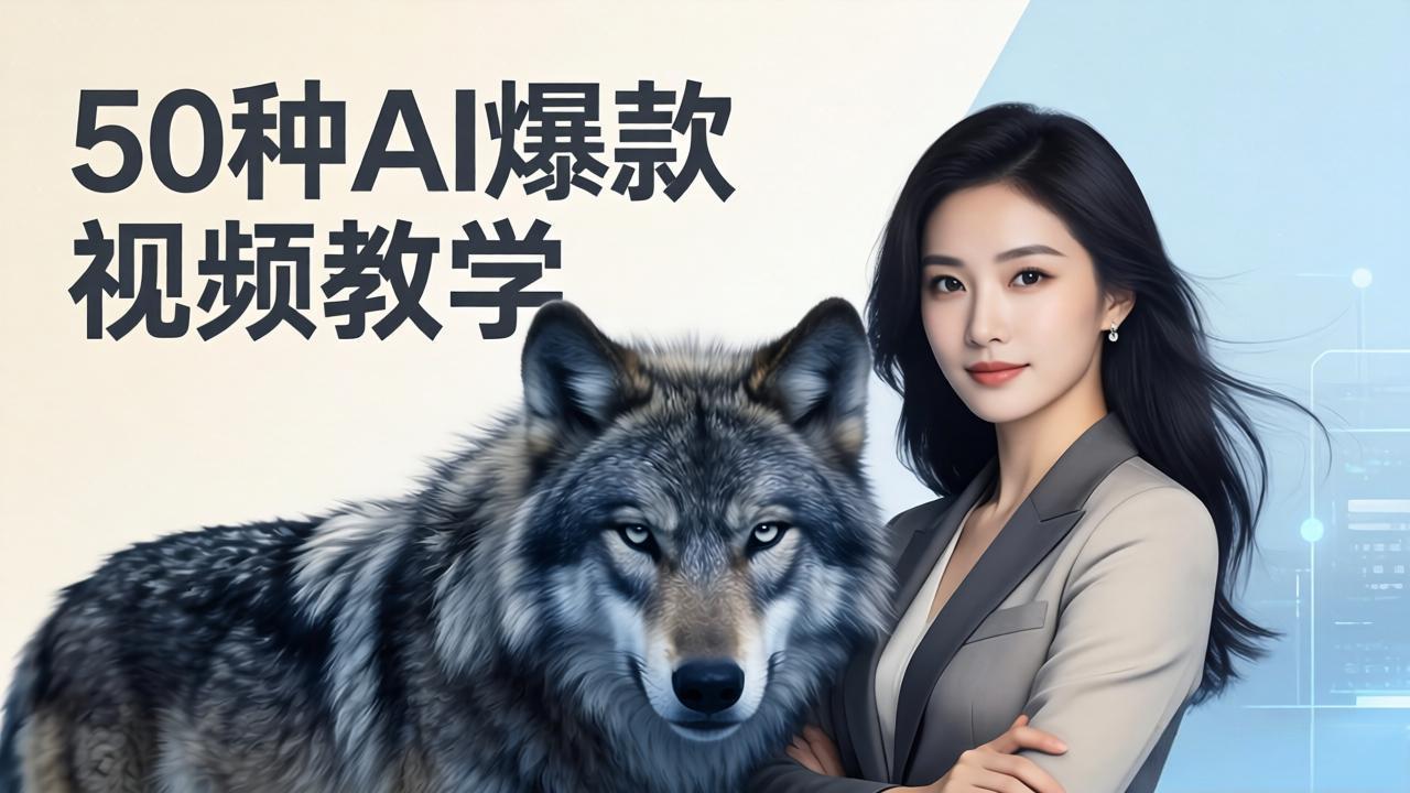 50种AI爆款视频教学：影视级古诗词+治愈萌宠+山海经蛟龙，高阶宝典商业落地-俊哥