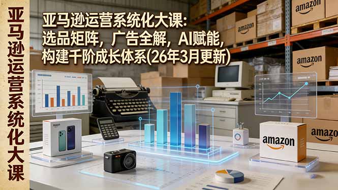 亚马逊运营系统化大课：选品矩阵，广告全解，AI赋能，构建千阶成长体系(26年3月更新-俊哥