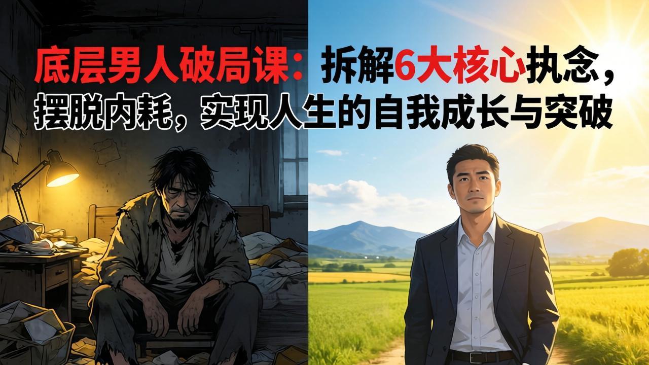 付费文章：底层男人破局课：拆解 6 大核心执念，摆脱内耗，实现人生的自我成长与突破-俊哥