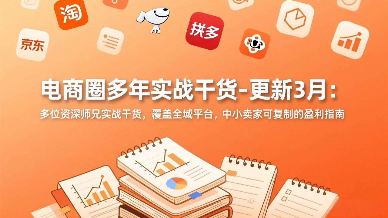 电商圈多年实战干货-更新3月：多位资深师兄实战干货，覆盖全域平台，中小卖家可复制的盈利指南-俊哥